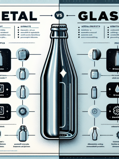 Porównanie butelek reklamowych metalowych i szklanych – plusy i minusy
